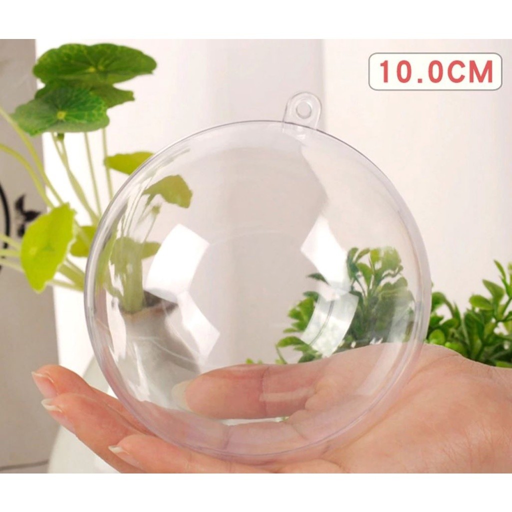3/4/5/8/10/11/12/14/16/20cm Christmas Tress Ball Transparent Plastic Baubles Christmas Baubles Sphere Fillable (323L) - Image 10