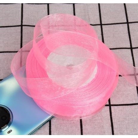 2.5cm 45m Chiffon Organza Ribbon Colorful Tape Satin Ribbons for DIY Handmade Crafts Gift Packaging Wedding Decor(2216L) - Image 6