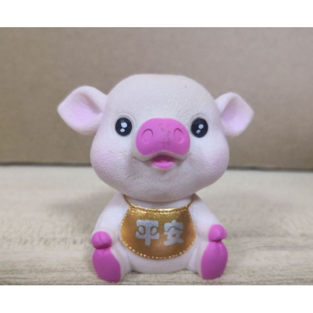 1PC Cute Fortune Pig Resin Miniature Crafts Christmas Pendant Lucky Piggies Cake Topper Decoration(1235L) - Image 4