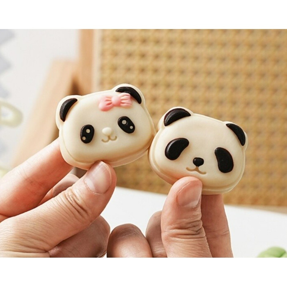 30g/50g Panda/Bamboo Shortbreads Press Mold Cookie Stamps Chinese Mid-Autumn Moon Cake Makers Decoration Tool熊猫模具(2221L)