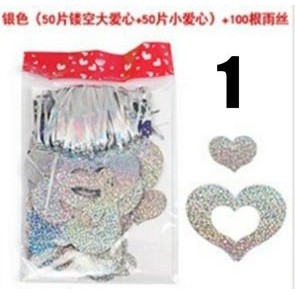 Laser balloon pendant decoration sequins love word stars rain silk ornaments birthday wedding room(177L) - Image 14