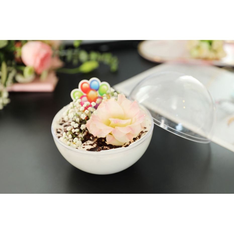 10/14/16mm Transparent Open Plastic Clear Gift Present Box Decoration Plastic Cake Container Portable Mousse Ball(1098L) - Image 5
