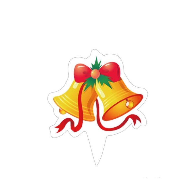 20pcs/pack Christmas Cake Topper Santa Gingerbread House Train Tree Elk Insert Card Xmas New Year Eve Party (1591L) - Image 6