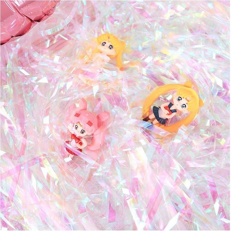 2m Christmas Ornament Accessories Balloon Tassels Garland Ribbon Pink Streamers Foil Rain Curtain Background(160L) - Image 3