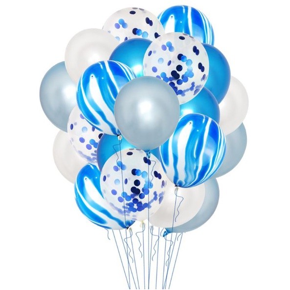 20pc /12-inch latex rose gold balloon set wedding birthday party agate sequins balloon decoration(308L) - Image 12
