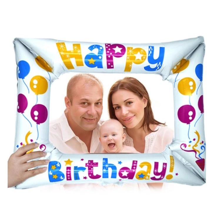 Explosive family photo frame balloon birthday party decoration aluminum film balloon scene decoration props(1579L) - Image 4