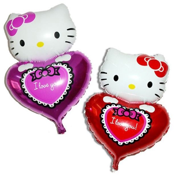 14inch Mini Hello Kitty Foil Balloon Birthday Party Decoration Running KT Baby Shower Wedding Balloon Supplies(163L)