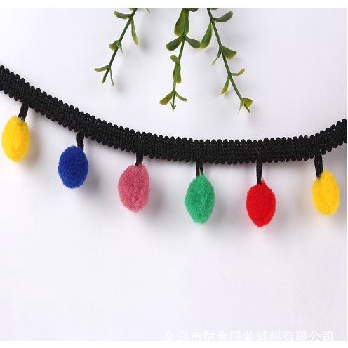 1yard Pom Pom Trim Ball Ribbon MINI Pearl Pompom Fringe Ribbon Sewing Lace Kintted Fabric Handmade 高弹毛球花边(1548L) - Image 13