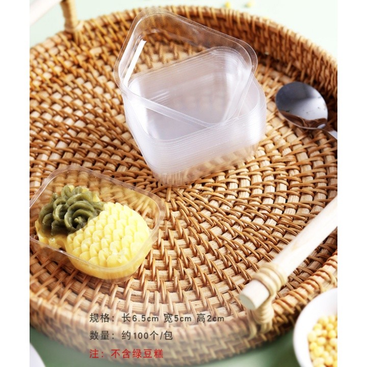 100pcs Square Moon Cake Trays Mooncake Packaging Box Pastry Decorative Accessories Gold Plastic Cake Box 月饼底托 (1273L) - Image 20
