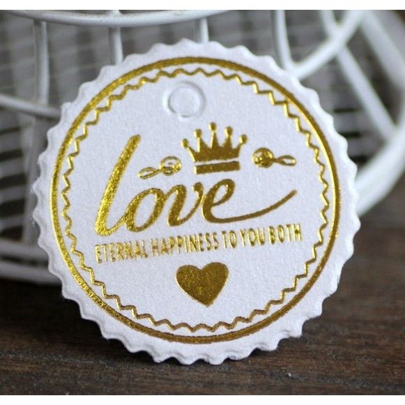 48pcs~80pcs Heart Round Gift Paper Tags Love Candy Baking Cookie Gift Paper Box Heart Tag Label 喜糖盒卡 (894L) - Image 11