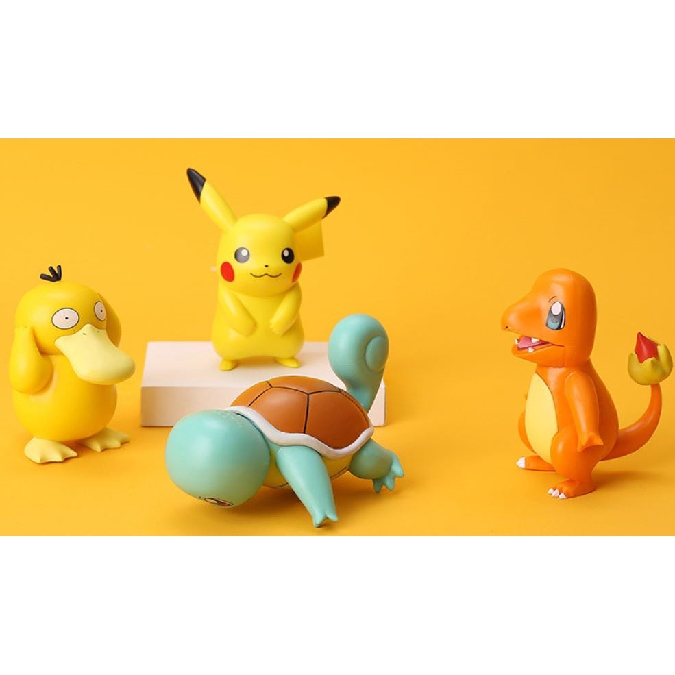 Pokemon Action Figures 1pc or Set/6pcs Pikachu Hand-made Duck Turtle Toy Figure Cake Ornaments 皮卡丘公仔(1791L) - Image 7
