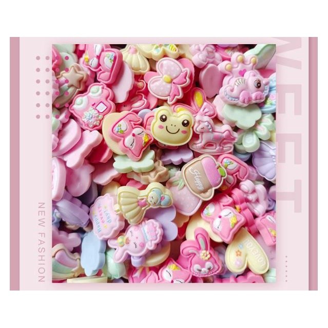 10pcs/pack Cartoon Animal/Flower Resin Flatback Slime Charms Cream Glue Resin Accessories for DIY Crafts(2139L) - Image 4