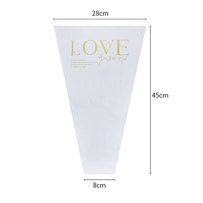 50pcs LOVE 4 Silk Transparent Rose Packaging Bags Flower Bouquet Bag for Valentine's Day Wedding Mother's Day(2247L) - Image 6