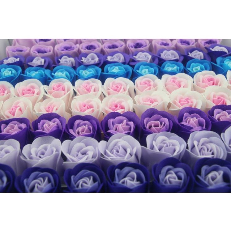 1pc 3.5cm diameter Rose Soap Flower Head Three-layer No Base Rose Soap Flower Head Eternal Flower (502L)