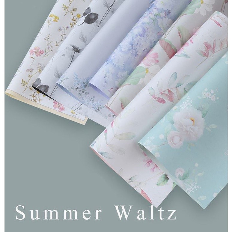 1pc Waterproof Wrapping Flower Paper Waltz Flower Shop Supplies Gift Bouquet Packaging Art Paper (2107L)