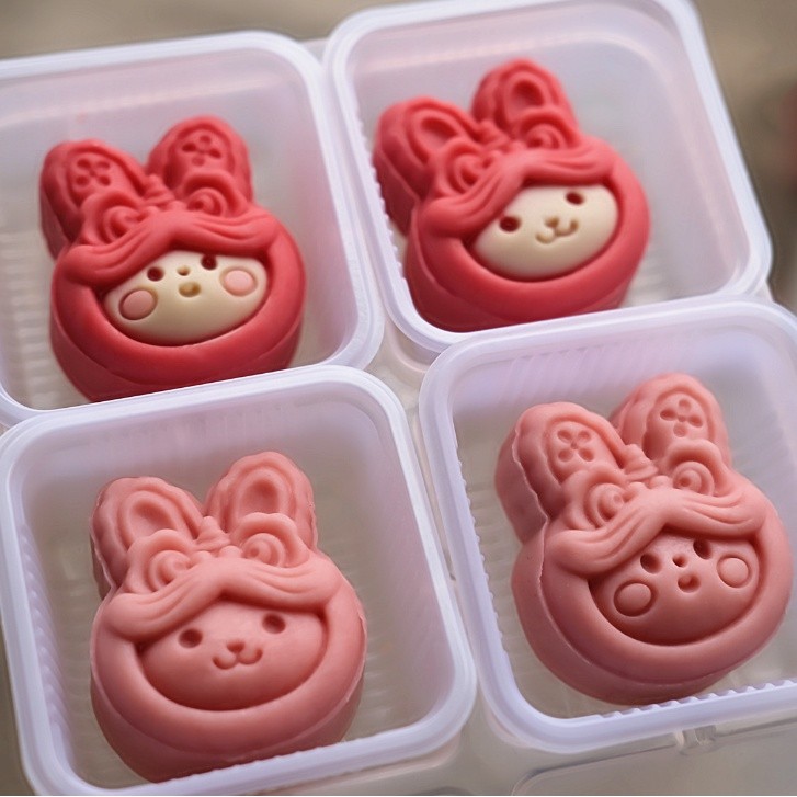 50g Hand-pressed Moon Cake Model Home Mung Bean Cake Model Kitchen Baking Tools Cake Store Flow Heart Moon月饼模具(2222L) - Image 9