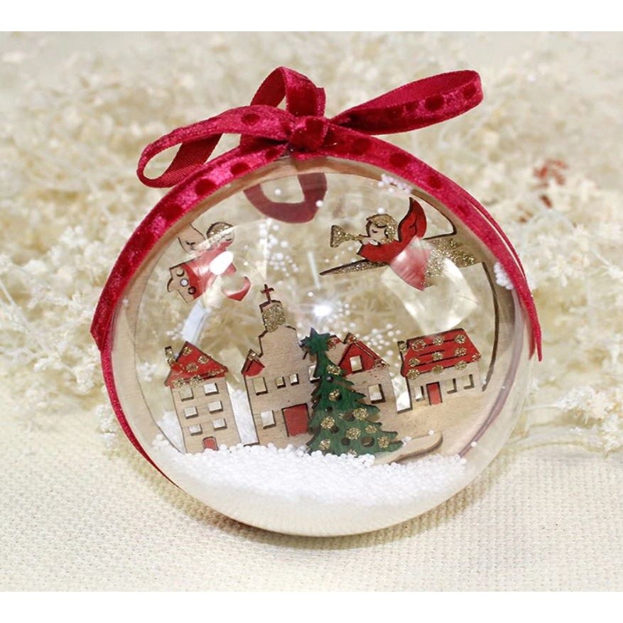 3/4/5/8/10/11/12/14/16/20cm Christmas Tress Ball Transparent Plastic Baubles Christmas Baubles Sphere Fillable (323L) - Image 9