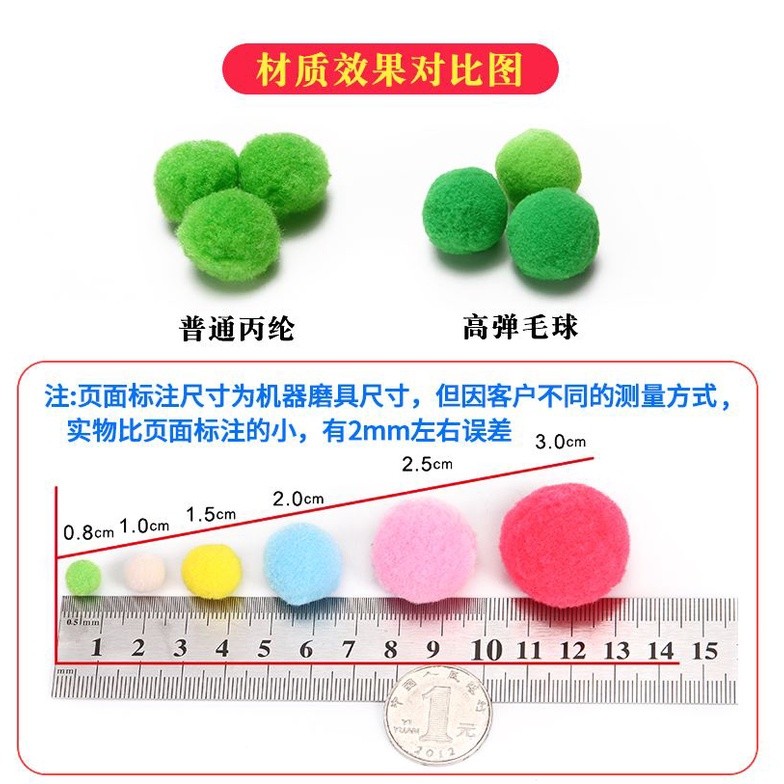 10/12/15/20/25/30mm Mini Fluffy Soft Pom Poms Pompoms Ball Handmade Kids Toys Wedding Christmas Decor DIY Sewing(845L) - Image 5