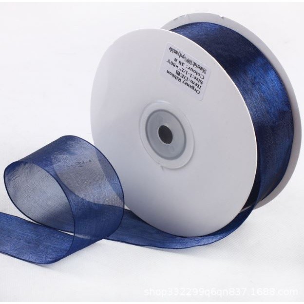 1Yard 4cm Sheer Chiffon Ribbon Organza Satin Ribbons For Gift Wrapping Bow Wedding Bouquets Party Decor Ribbon(2108L) - Image 5