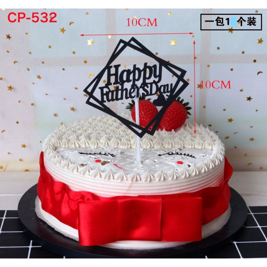 Super Dad Cake Topper Gold Dad Father Paper Birthday Cake Topper for Father's day Daddy Birthday Party Cake Decor(1593L) - Image 3