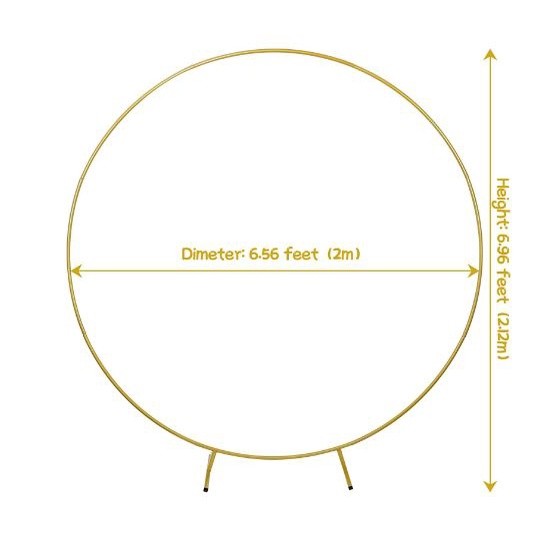Round Backdrop Stand Metal Circle Balloon Arch Frame Kit Circle Arch Stand for Valentine's Day Wedding (2095L) - Image 3