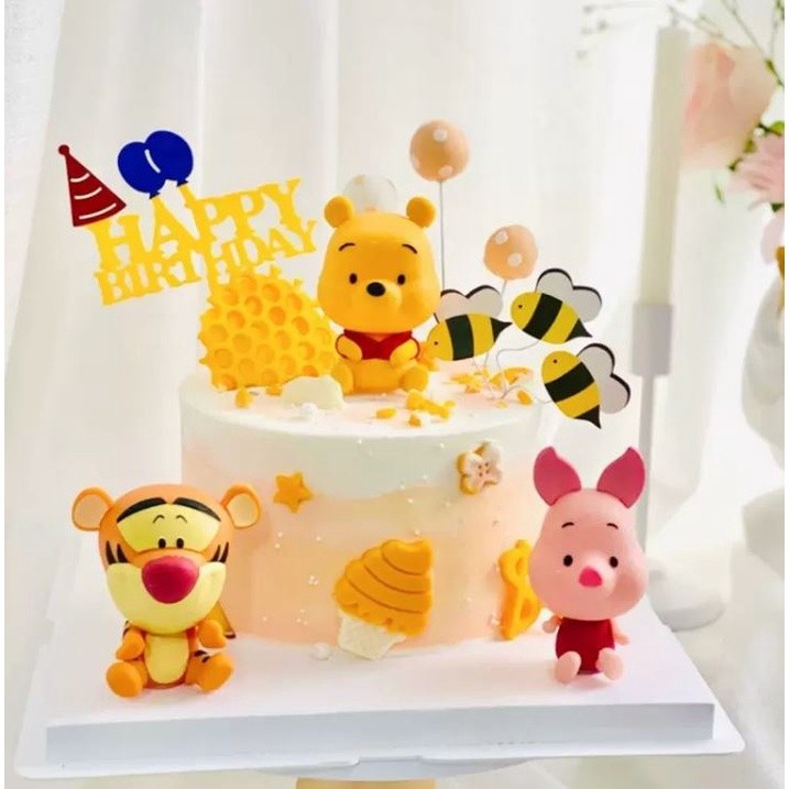 Disney Cartoon Winnie the Pooh Tigger Piglet Pig Action Figures Toys Decoration Cake Decoration(955L) - Image 3