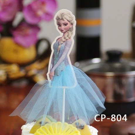 Princess Cupcake Toppers Yarn Skirt Cake Decoration Girl's Birthday Gifts 卡通纱裙插旗 (201L) - Image 7