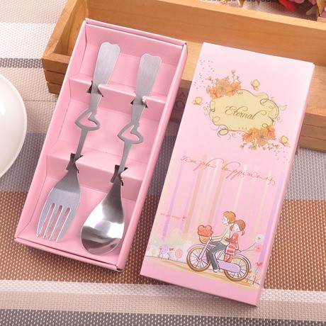 READY IN STOCKS Spoon Hollow Heart Shaped Stainless Steel Fork & spoon Tableware Fruit Set Kitchen Tools(140L) - Image 5