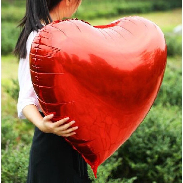 24inch Heart Shape Aluminum Inflatable Foil Balloons for Birthday Wedding Party Decorations(214L) - Image 3