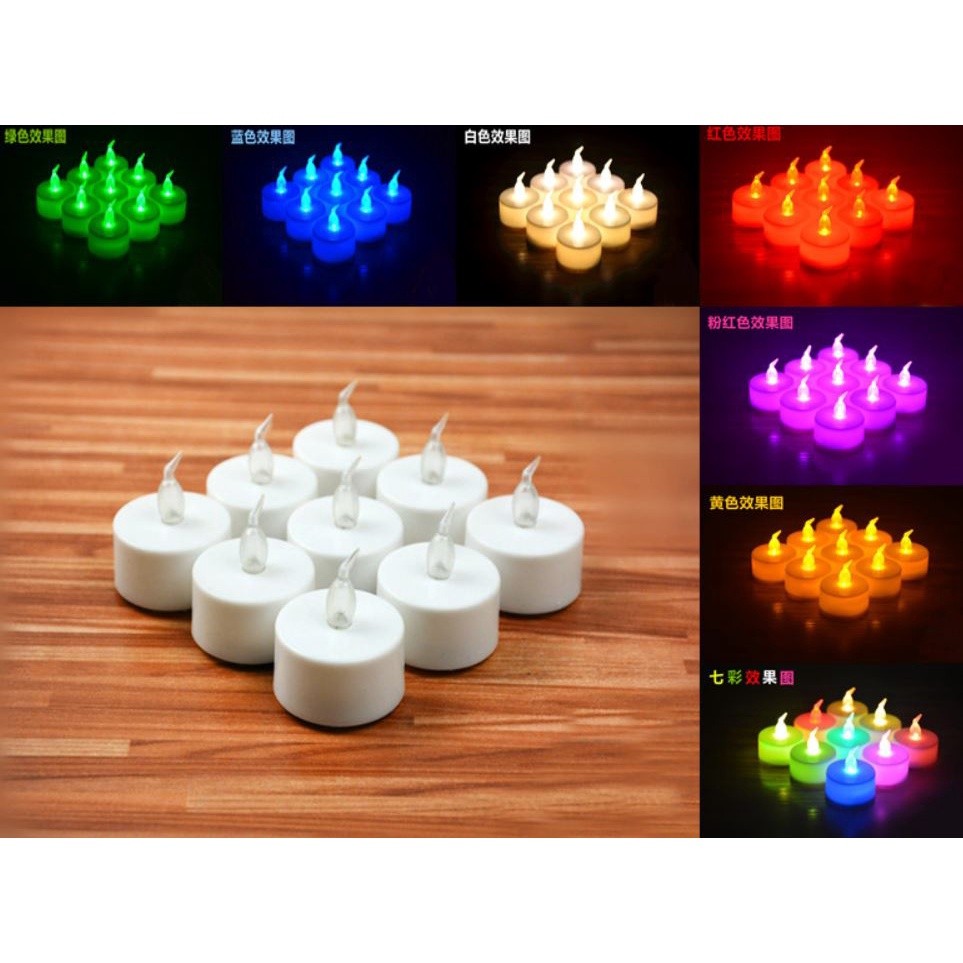 Battery Operated Flameless Led Small Candle Battery Powered Tea Lamp Flashing Christmas Wedding Wedding (1096L)