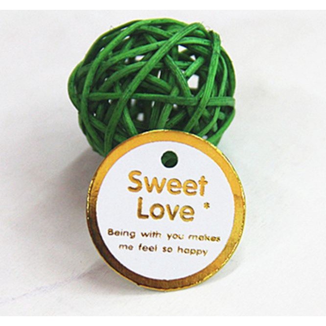 48pcs~80pcs Heart Round Gift Paper Tags Love Candy Baking Cookie Gift Paper Box Heart Tag Label 喜糖盒卡 (894L) - Image 2