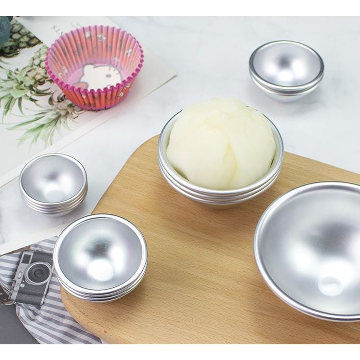 4.5cm Shallow Half Ball Shape Aluminium Hemispherical Cake Mold Egg Tarts Molds Cheese Bread Bakeware Gadget(2269L) - Image 4