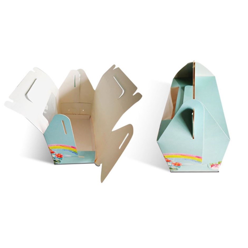 2/4/6/12grids cupcake muffin box folding portable cup cake box window glass paper mousse cake box(1008L) - Image 4