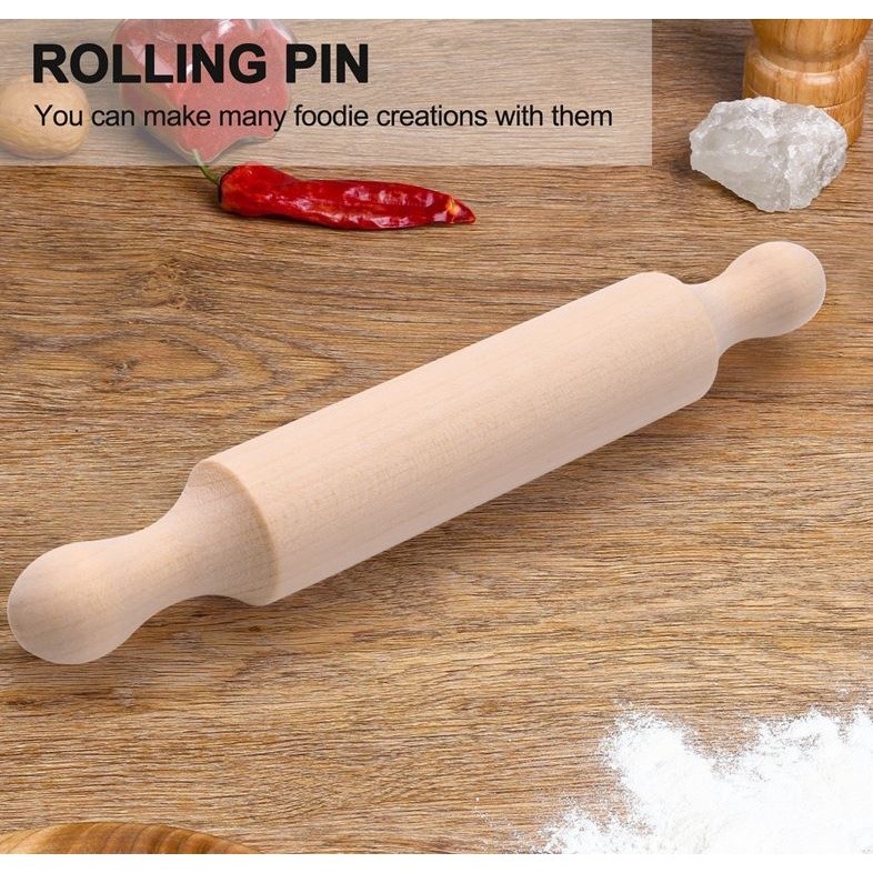 Wooden Rolling Pin Pizza Bread Dough Roller Cooking Baking Tools Fondant Cake Decor Rolling Stick Kitchen Access(2288L)