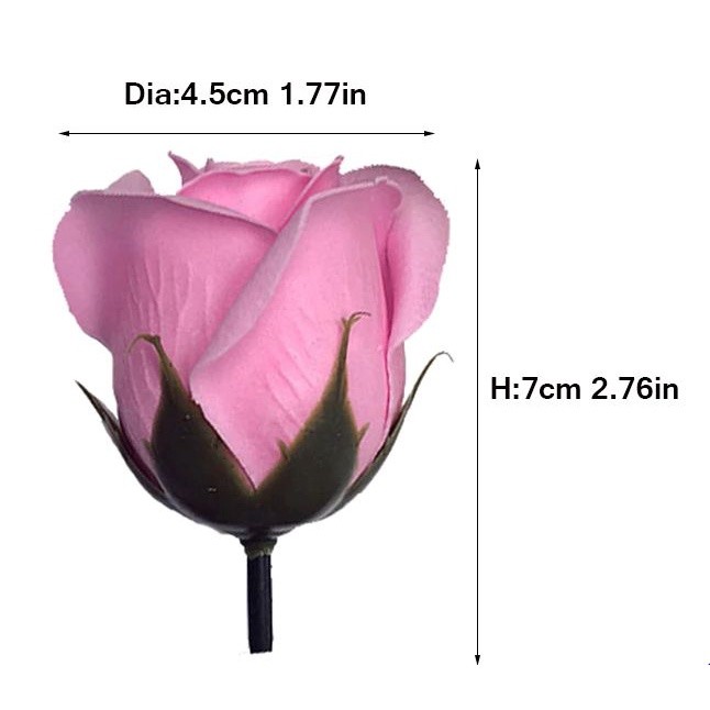1pc 4.5cm Colorful artificial Rose Soap Flower Romantic Wedding Party Gift Handmade Flower Petal real touch flower(501L) - Image 7