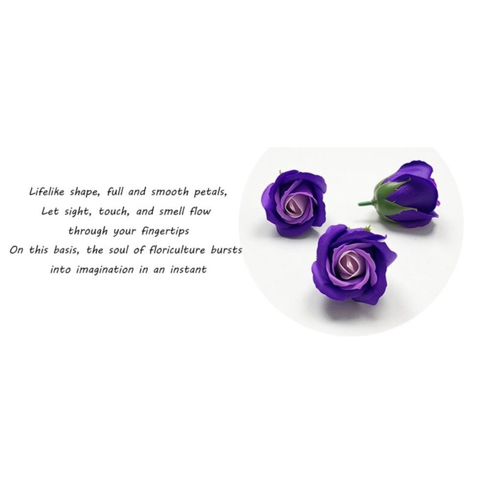 Diameter 4.5cm three layer soap flower rose tricolor overlay Christmas Valentine's Day gift bouquet DIY (649L) - Image 4