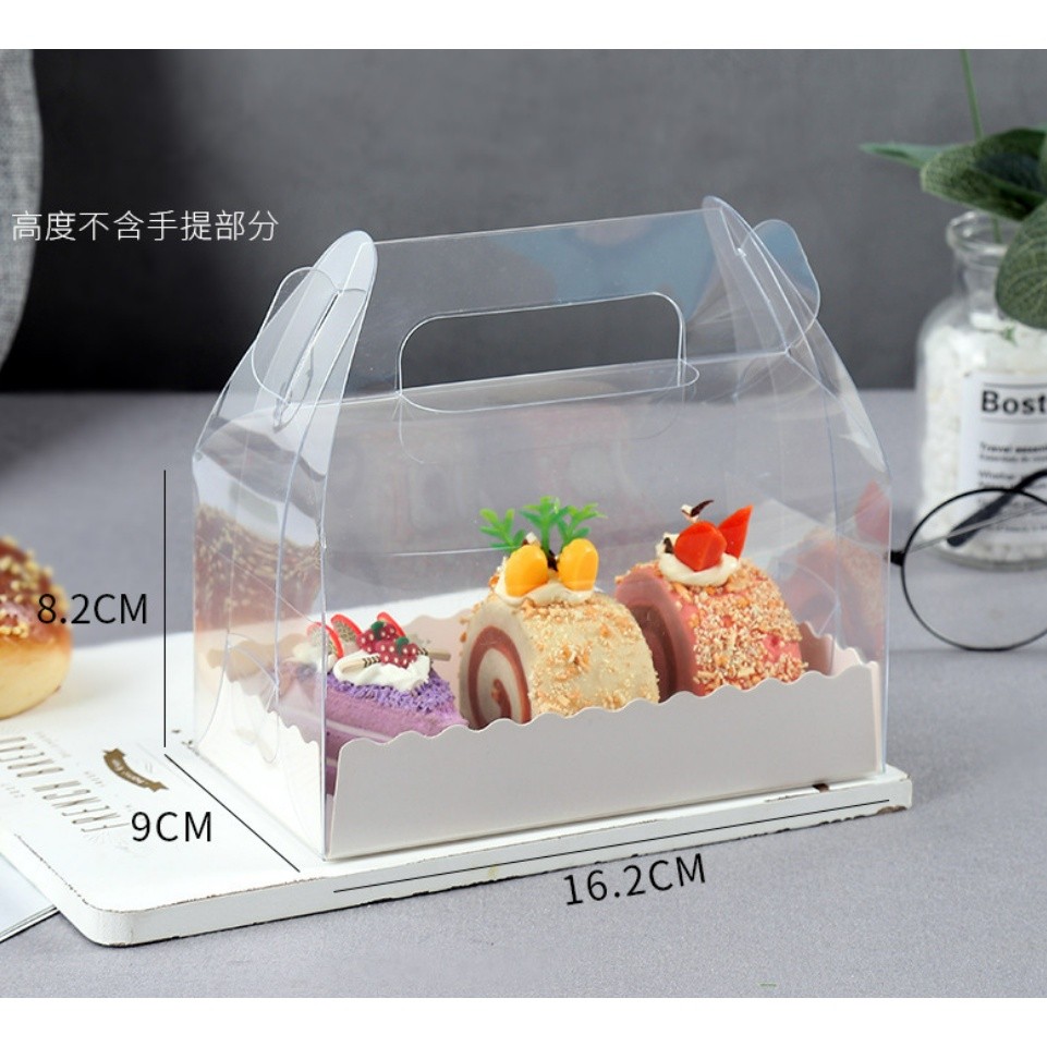 Handle Transparent Birthday Cake Boxes With Paper Tray Wedding Handmade Gift Supplies Baby Show Favor Box(1010L) - Image 14