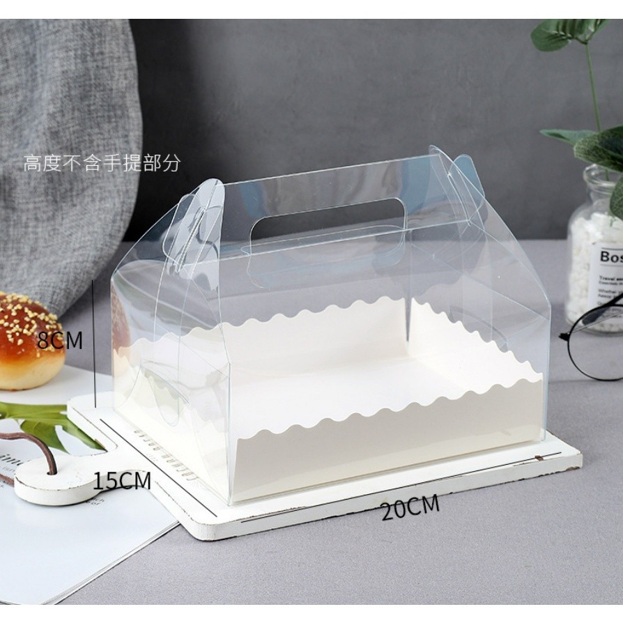 Handle Transparent Birthday Cake Boxes With Paper Tray Wedding Handmade Gift Supplies Baby Show Favor Box(1010L) - Image 11