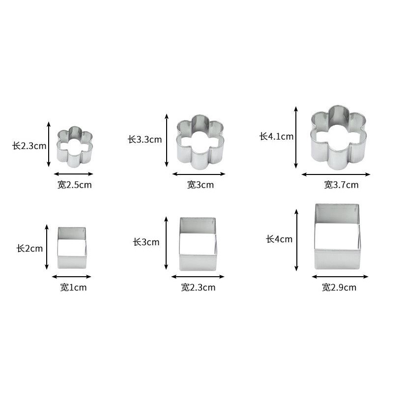 24Pcs Geometric Shaped Cookie Cutter Set Square Heart Triangle Round Baking Cutter Stainless Steel Metal Biscuit(2310L) - Image 8