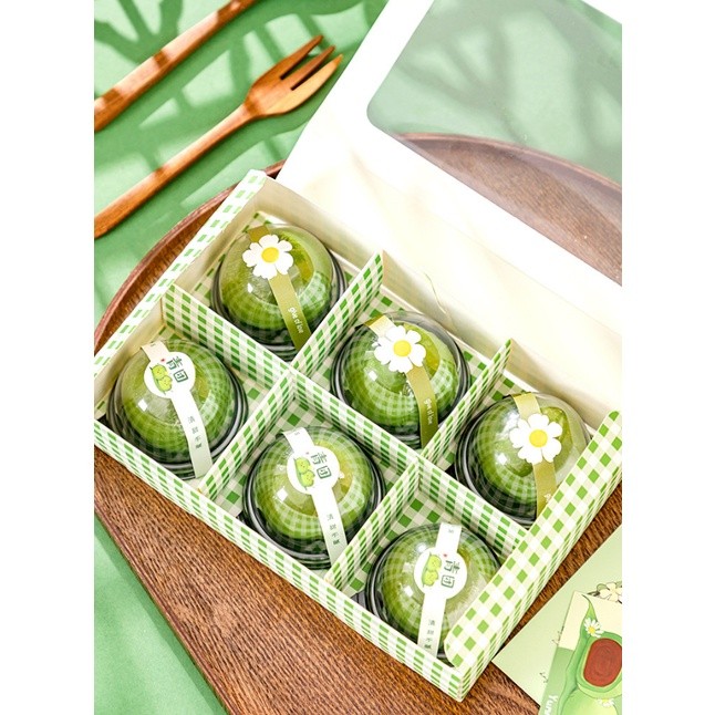 Handmade Food Labels Self-adhesive Kraft Retro Paper Mooncake Food Sealing Bottle Label Jam 不干胶封口贴自粘贴(165L)