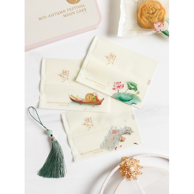 100pcs Mid-Autumn Festival Mooncake Bag For Pastry Cake Baking Egg Yolk Crisp Packaging Tray Gift 月饼包装袋(2335L) - Image 8
