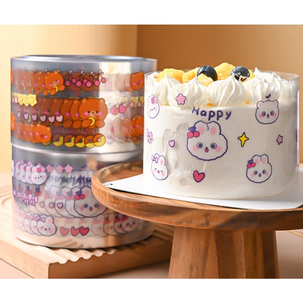 8cm Safe Acetate Roll Cake Collar Transparent Mousse Cake Surround Film for Chocolate Mousse Cake Decoration蛋糕围边(2340L) - Image 3