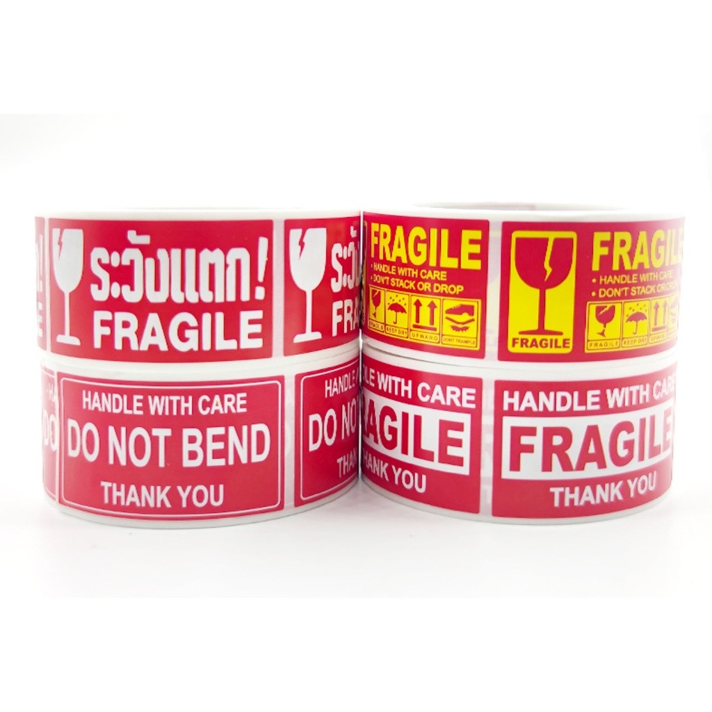 250pcs/Roll Fragile Warning Label Stickers Please Handle with Care for Goods Shipping Express Label 警示标签贴(2437L) - Image 3