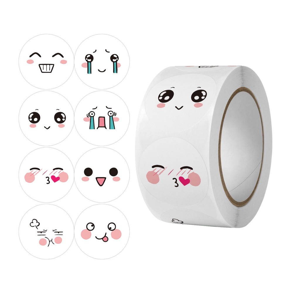 50-500pcs 8 Kinds of Expression Smiley Face Reward Stickers for Kids Game Toy Labels Festival Birthday可爱搞怪笑脸贴纸(2443L) - Image 12