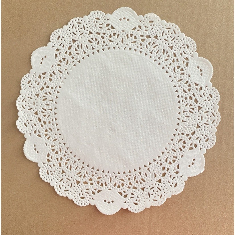 1 Set Of Round/Ellipse Cake Flower Base Paper Baking Oil-Absorbent Paper Lace Paper Fried Dessert Paper(1272L) - Image 10