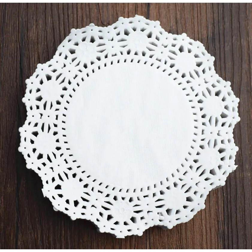 1 Set Of Round/Ellipse Cake Flower Base Paper Baking Oil-Absorbent Paper Lace Paper Fried Dessert Paper(1272L) - Image 16