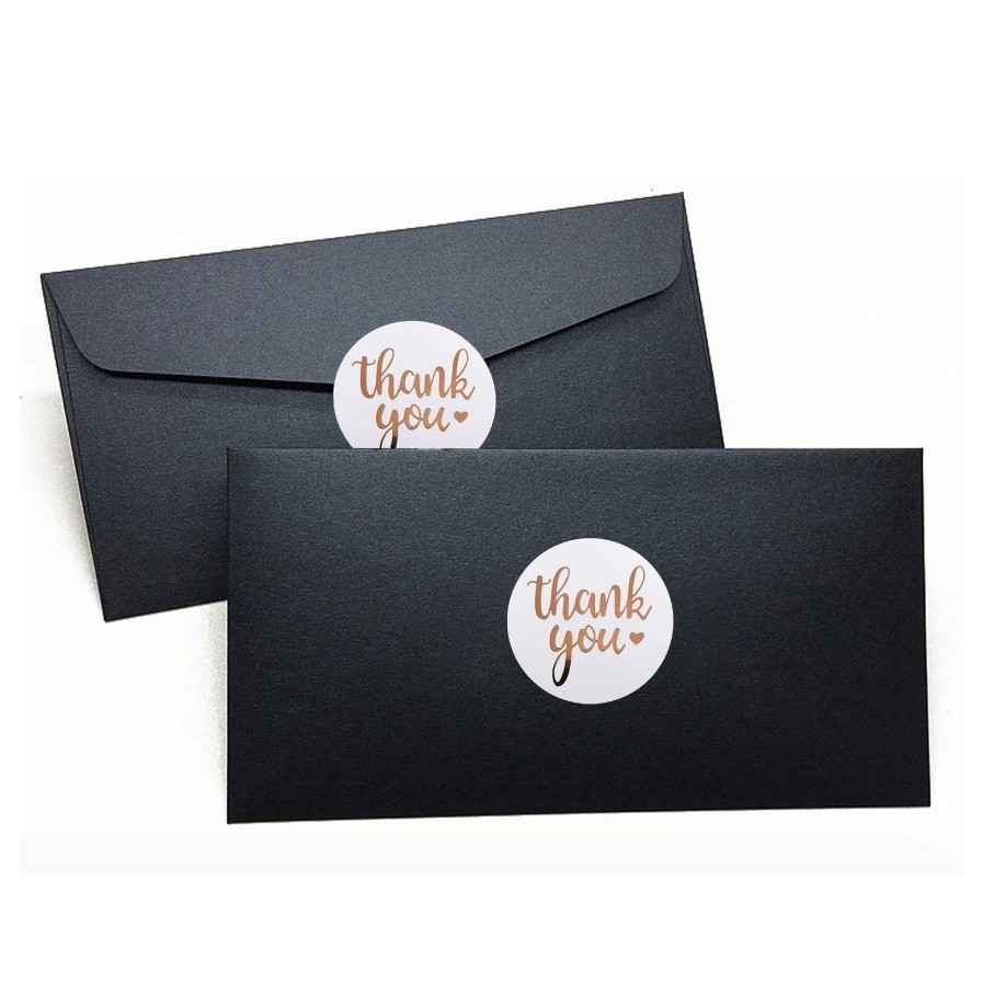 50~500pcs 1inch Rose Gold Thank You Stickers For Envelope Sealing Labels Stationery Supplies Handmade 玫瑰金箔感谢贴纸 (2439L) - Image 5