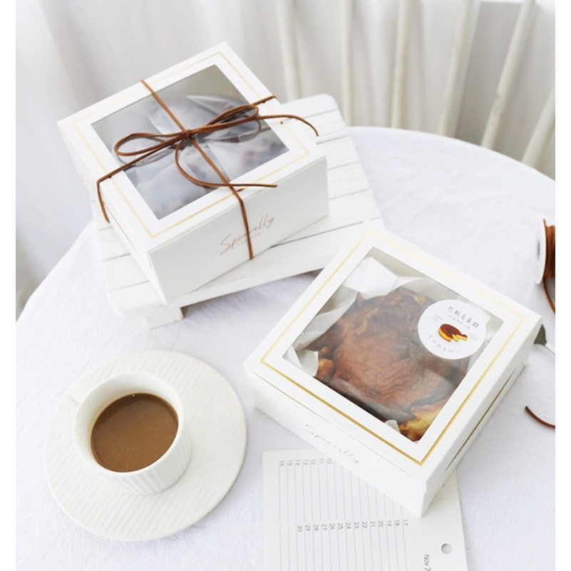 1pc 4inch Cake Boxes with Window, Brownie Boxes, Cardboard Food Boxes for Cupcakes Pastries Donuts by Gbateri蛋糕盒子(2401L) - Image 8