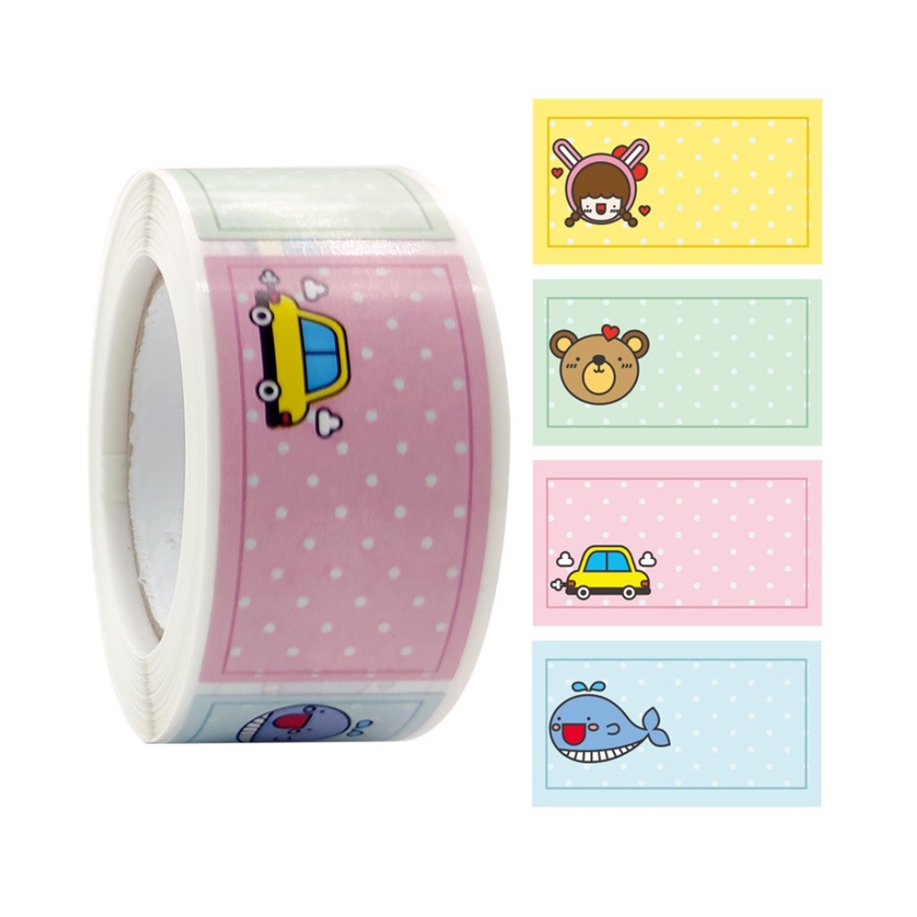 Children cartoon sticker cute pattern stationery school teacher supplies reward label record sticker 卡通可爱手帐文具贴姓名贴(2435L) - Image 12