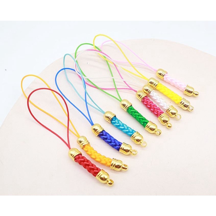 Color mobile phone chain twist braided corn rope diy accessories jewelry accessories spot mobile phone rope(2166L)